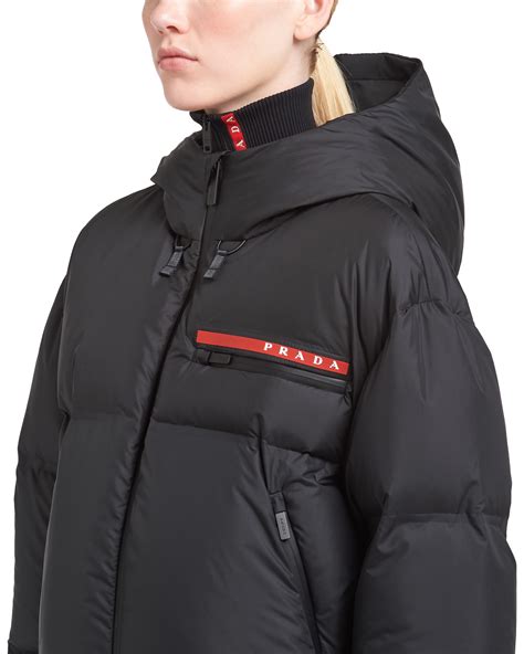 prada puffer anorak|prada rossa puffer jacket.